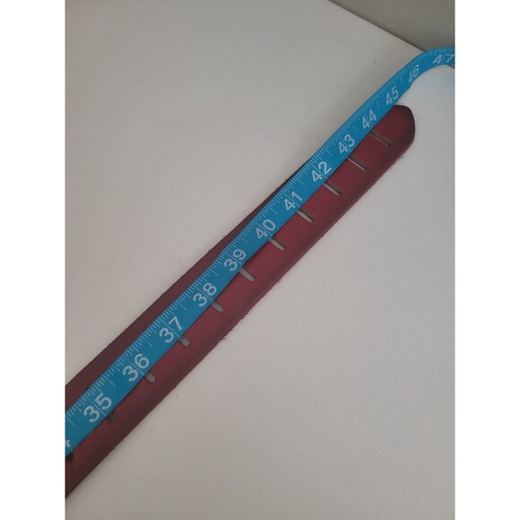 Free People Red Leather Grunge Belt Sz M/L
